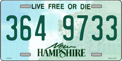 NH license plate 3649733