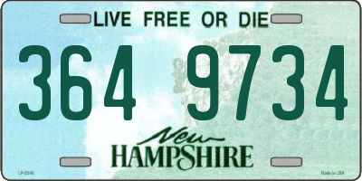 NH license plate 3649734