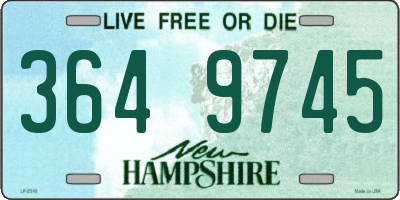 NH license plate 3649745