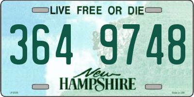 NH license plate 3649748