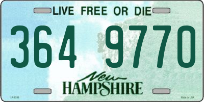 NH license plate 3649770