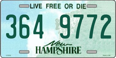 NH license plate 3649772