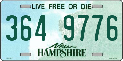 NH license plate 3649776