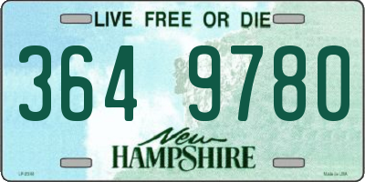 NH license plate 3649780