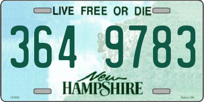 NH license plate 3649783