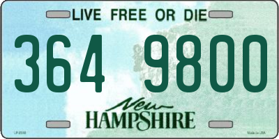NH license plate 3649800