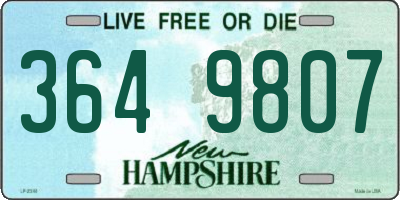 NH license plate 3649807