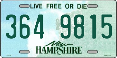 NH license plate 3649815