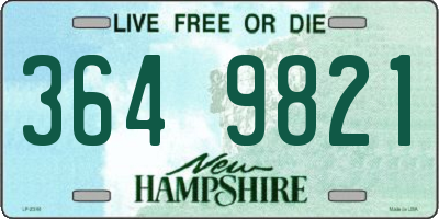 NH license plate 3649821