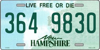 NH license plate 3649830