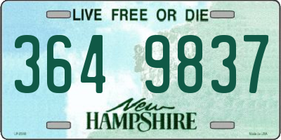 NH license plate 3649837