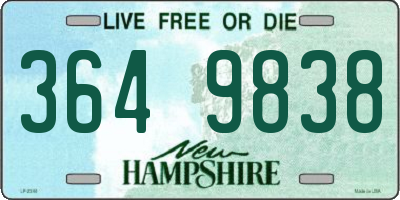 NH license plate 3649838