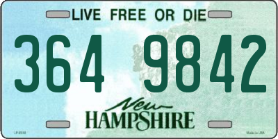 NH license plate 3649842