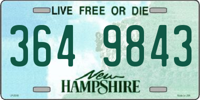 NH license plate 3649843