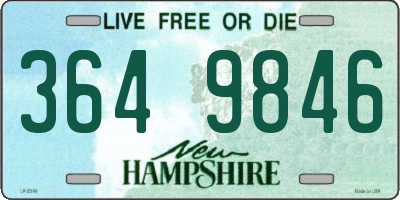 NH license plate 3649846