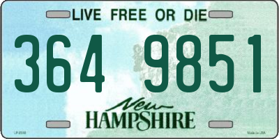 NH license plate 3649851