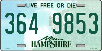 NH license plate 3649853