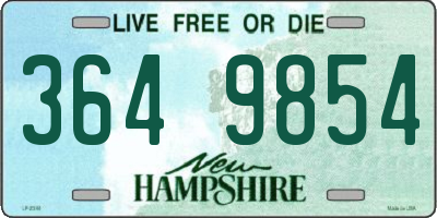 NH license plate 3649854