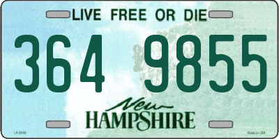 NH license plate 3649855