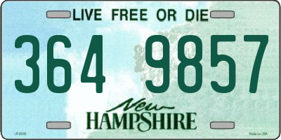 NH license plate 3649857