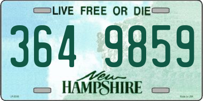 NH license plate 3649859