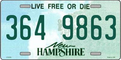 NH license plate 3649863