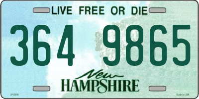NH license plate 3649865