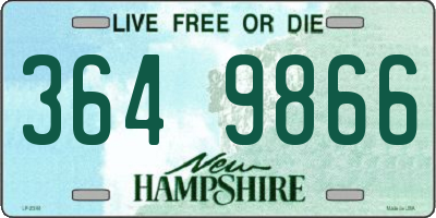 NH license plate 3649866
