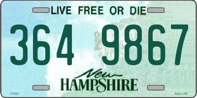 NH license plate 3649867