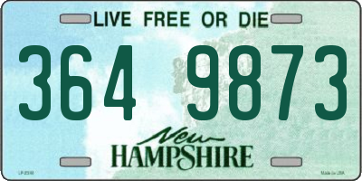 NH license plate 3649873