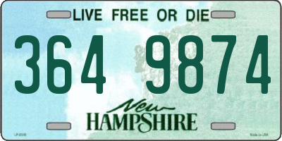 NH license plate 3649874