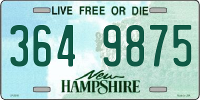 NH license plate 3649875
