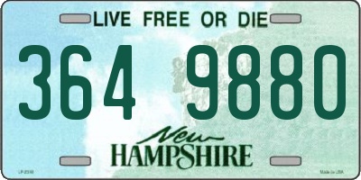 NH license plate 3649880