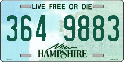 NH license plate 3649883