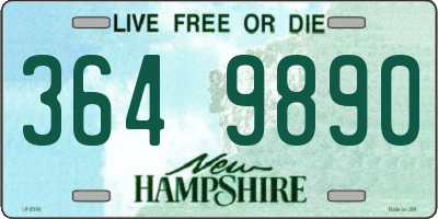 NH license plate 3649890