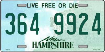 NH license plate 3649924