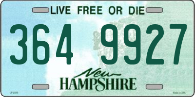 NH license plate 3649927