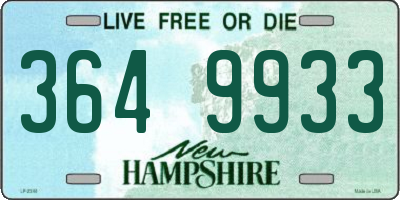 NH license plate 3649933