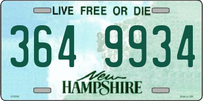 NH license plate 3649934