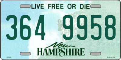 NH license plate 3649958