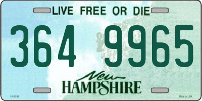 NH license plate 3649965