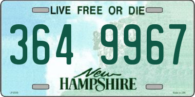 NH license plate 3649967