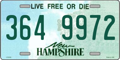NH license plate 3649972