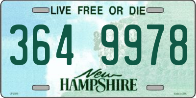 NH license plate 3649978