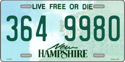 NH license plate 3649980