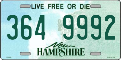 NH license plate 3649992