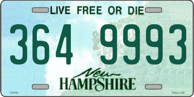 NH license plate 3649993