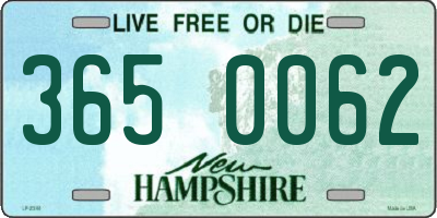 NH license plate 3650062