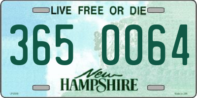NH license plate 3650064