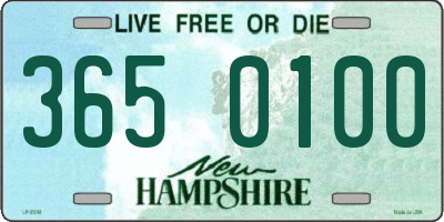 NH license plate 3650100